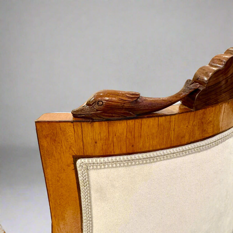 Fine Pair of Biedermeier Armchairs, Italy, 1827