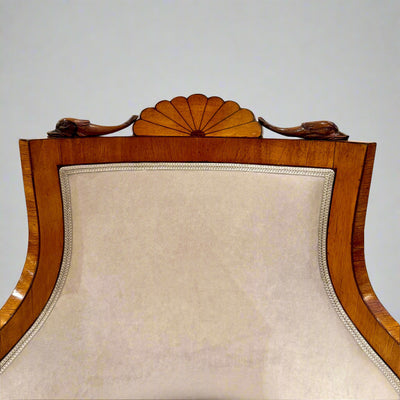 Fine Pair of Biedermeier Armchairs, Italy, 1827