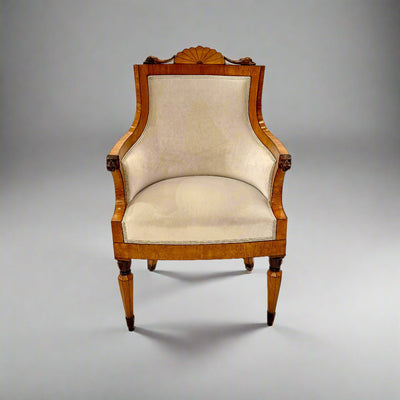 Fine Pair of Biedermeier Armchairs, Italy, 1827