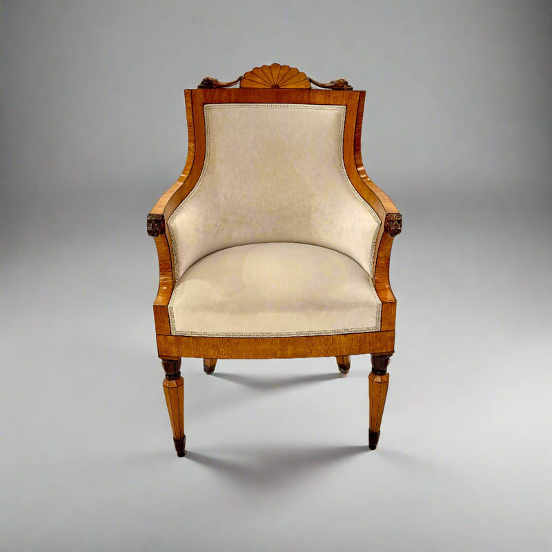 Fine Pair of Biedermeier Armchairs, Italy, 1827
