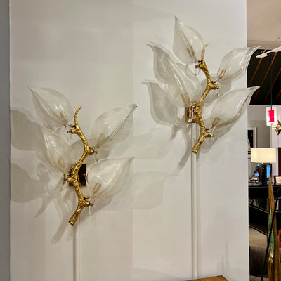 Large Pair of Sconces by Franco Luce