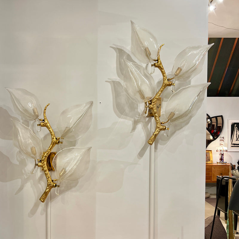 Large Pair of Sconces by Franco Luce