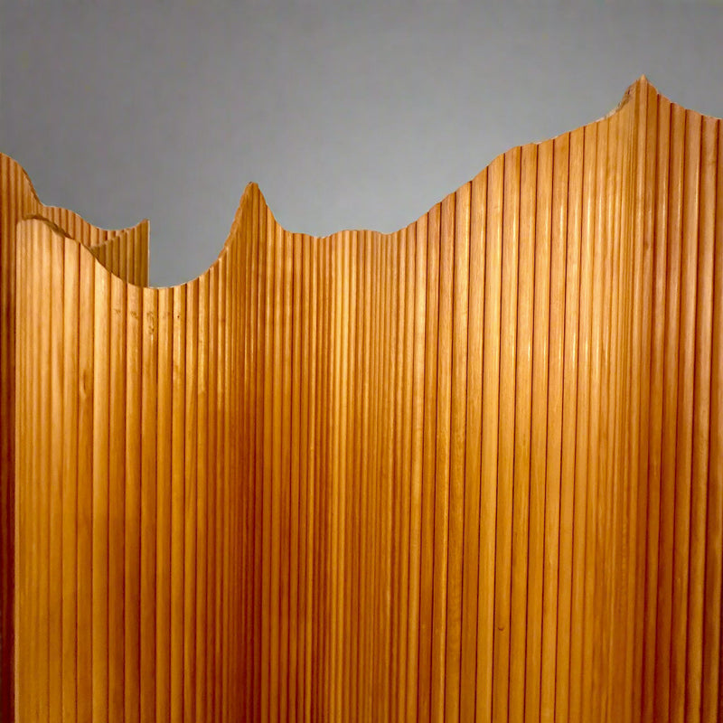 Cherrywood Tambour Screen, Italy, 1970&