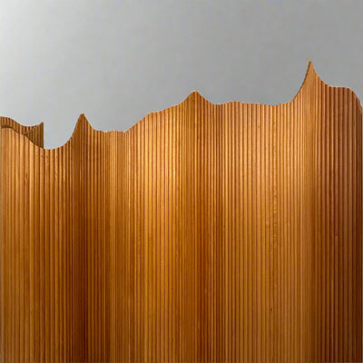 Cherrywood Tambour Screen, Italy, 1970's