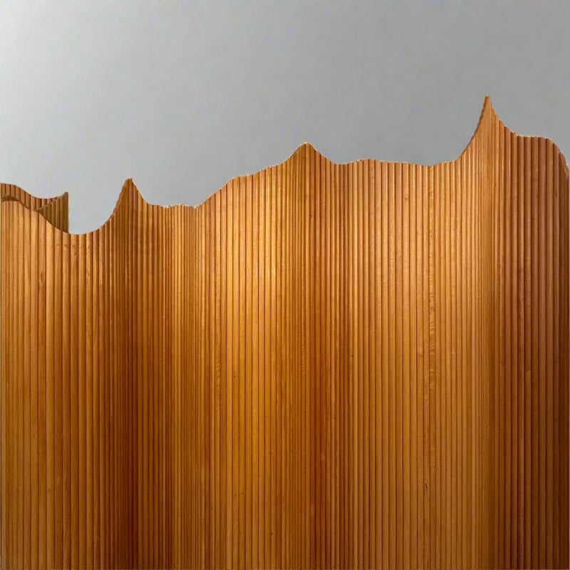 Cherrywood Tambour Screen, Italy, 1970&