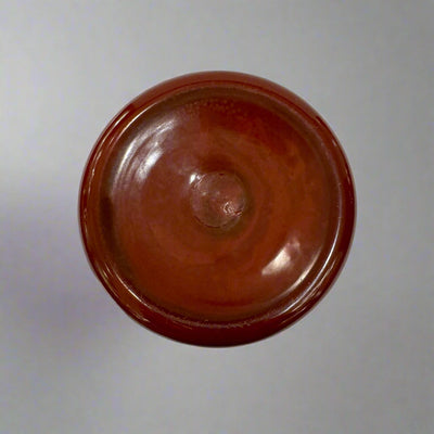 Opaque Pompeiian red glass vase, Italian 1960s