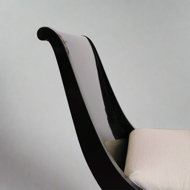 Ebonized Empire Recamiere , Austria 1800&