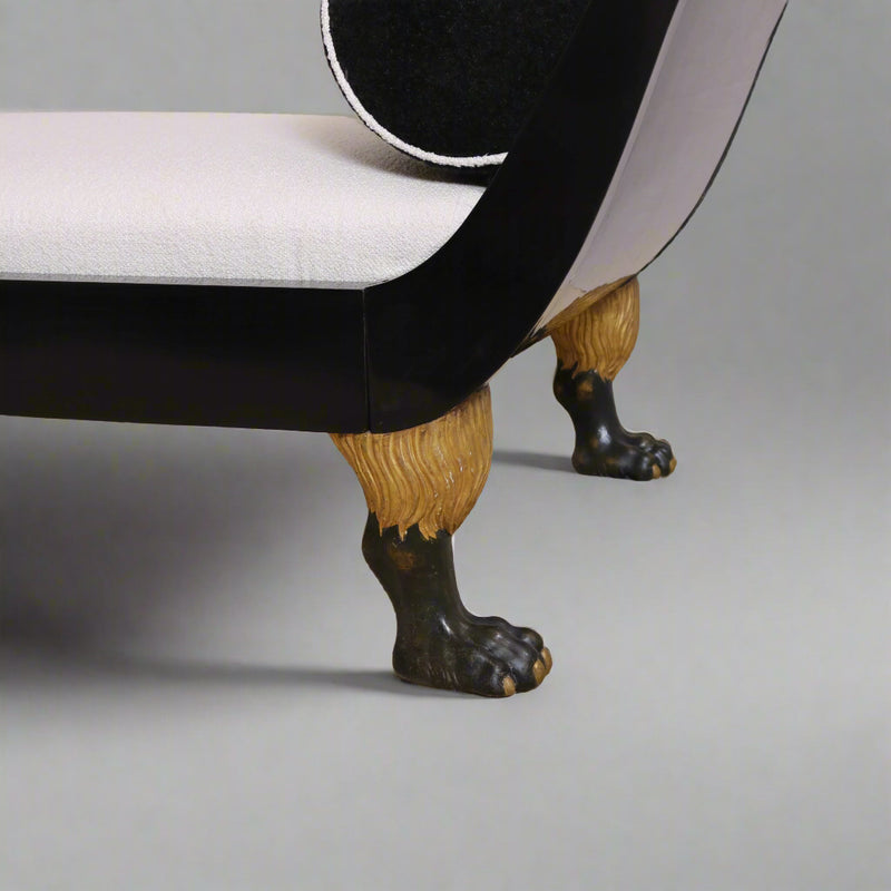 Ebonized Empire Recamiere , Austria 1800&