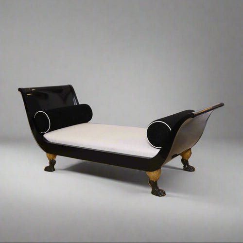 Ebonized Empire Recamiere , Austria 1800's