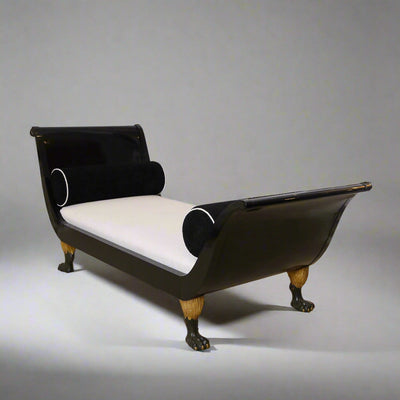 Ebonized Empire Recamiere , Austria 1800's