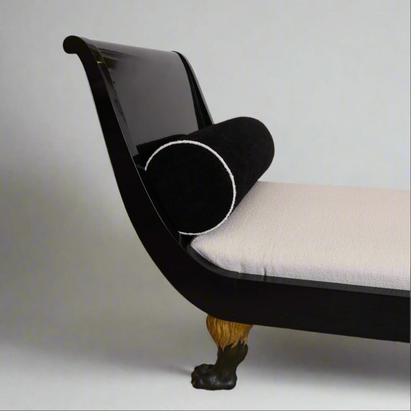 Ebonized Empire Recamiere , Austria 1800&