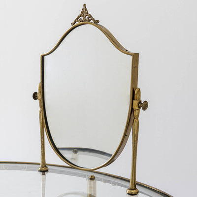 Brass Vanity Table, marked “Modello Depositato”, Italy circa 1950s