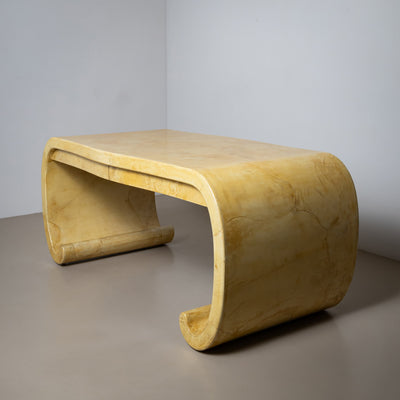 Parchment-Covered Desk, Likely France, circa 1940