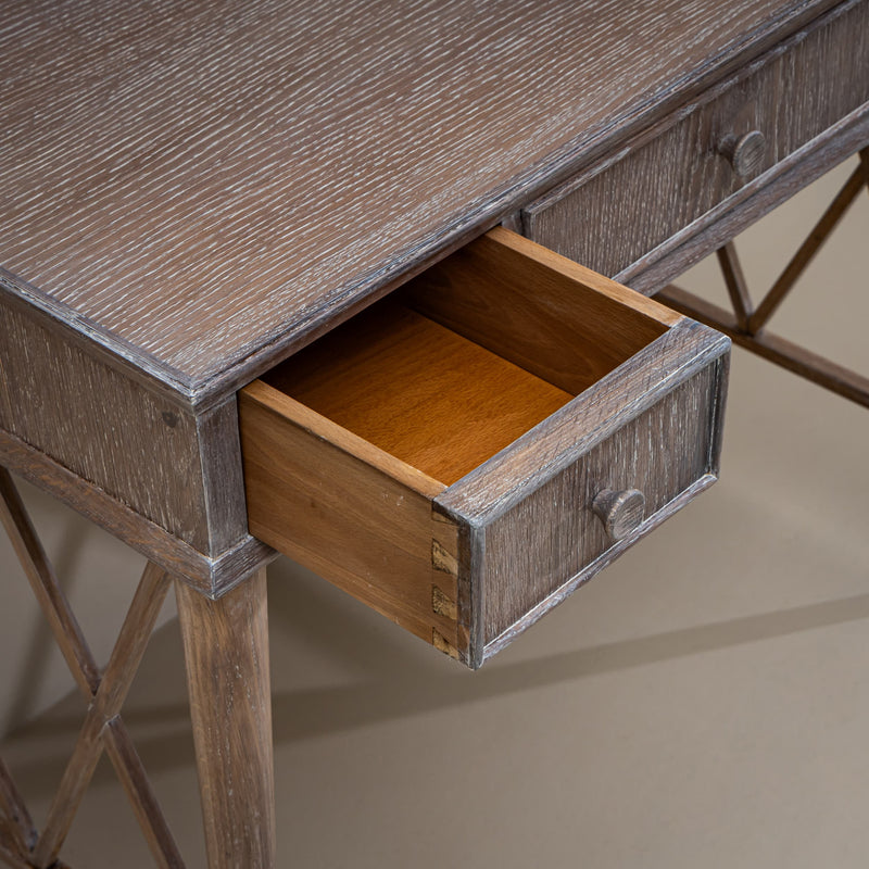 Pair of Desks in Limed Oak, Mid-20th Century