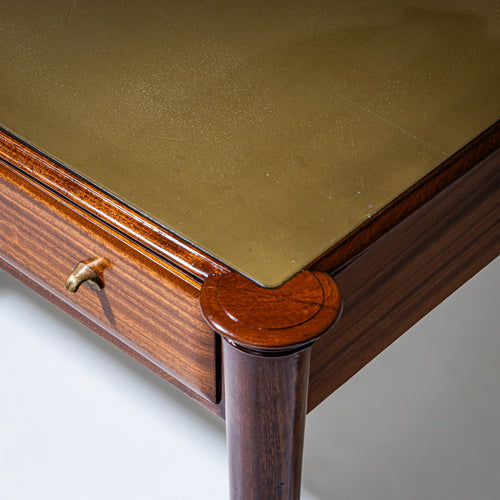 Desk with Glass Top, Italy, Mid-20th Century