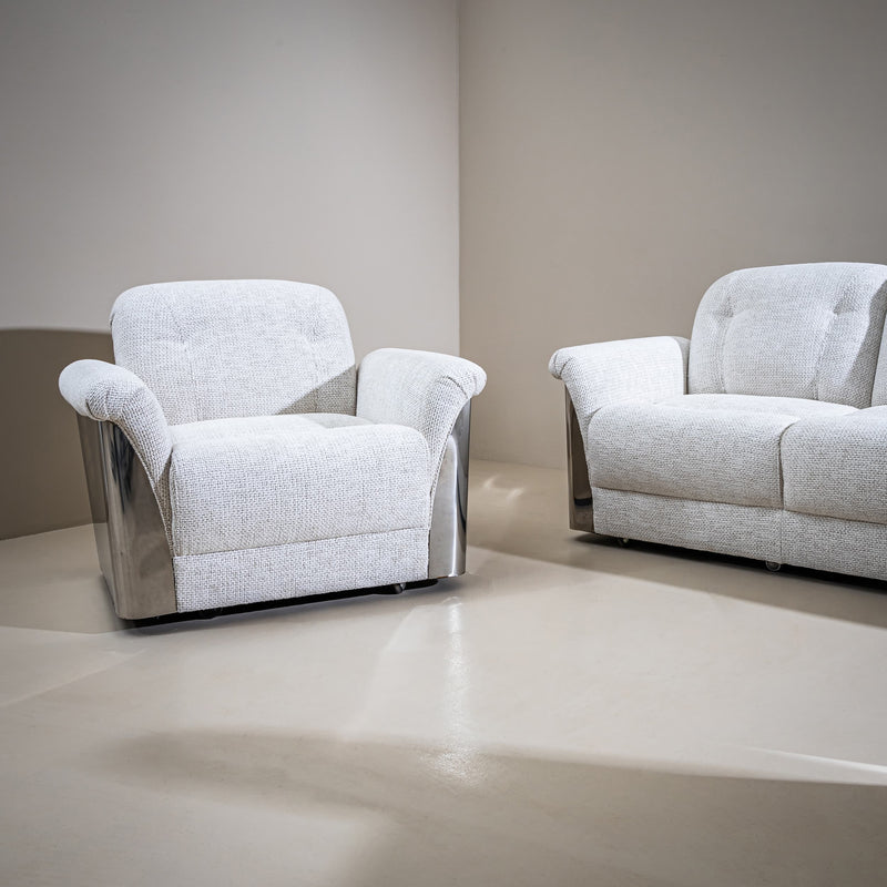 Seating Group with Sofa and Two Armchairs, Italy, Mid-20th Century
