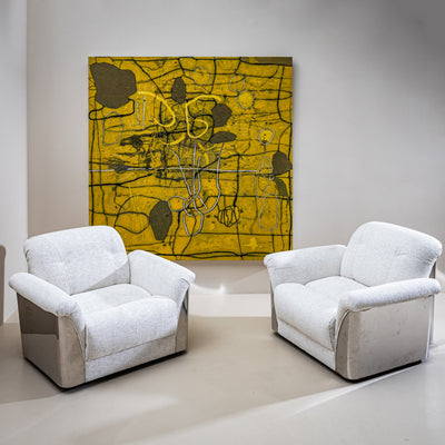 Seating Group with Sofa and Two Armchairs, Italy, Mid-20th Century