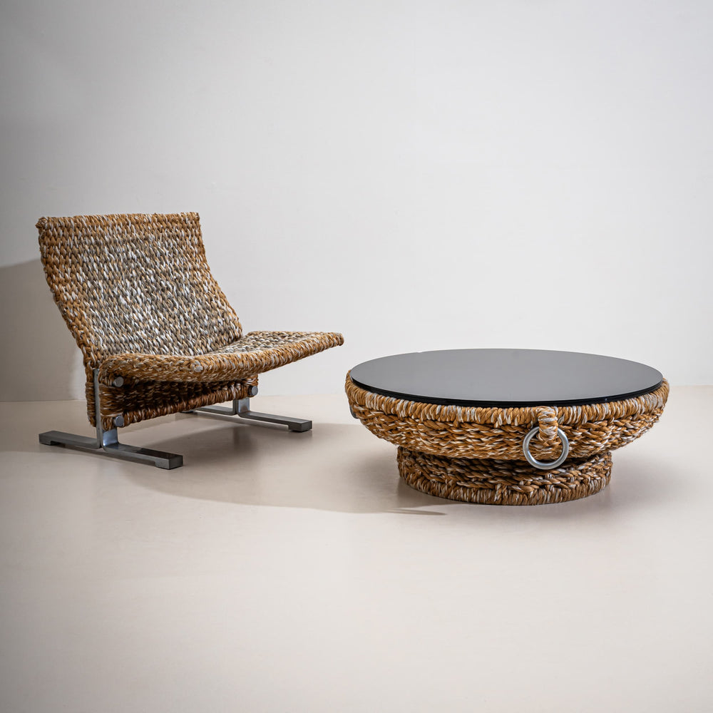 Armchair with Table by Marzio Cecchi, Italy, 1970s
