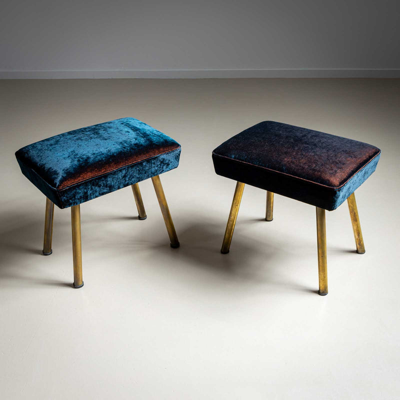 Pair of Vintage Stools, Italy Mid-20th Century