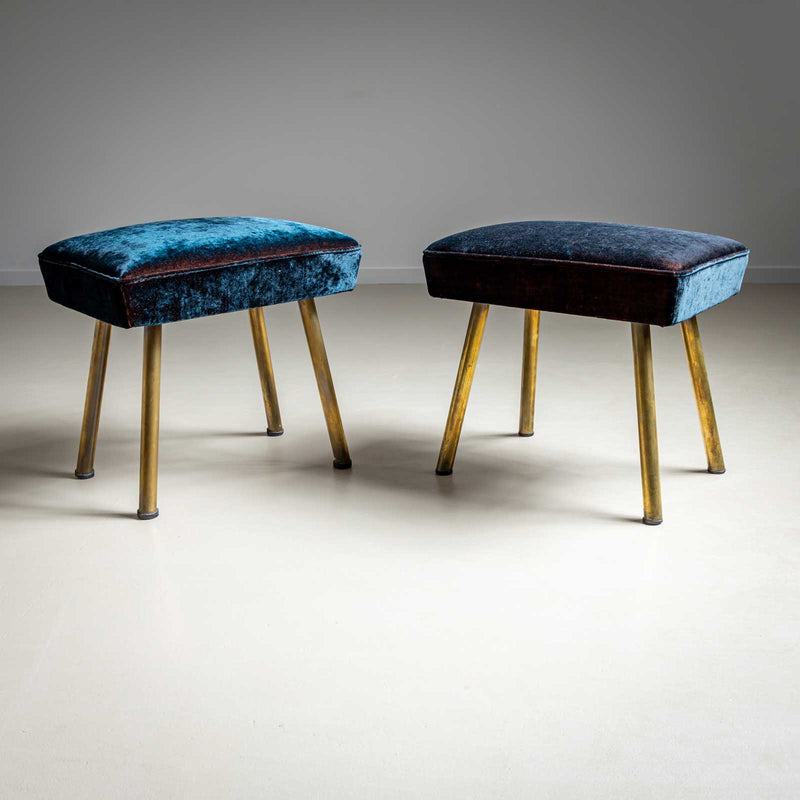 Pair of Vintage Stools, Italy Mid-20th Century