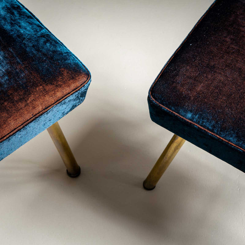 Pair of Vintage Stools, Italy Mid-20th Century