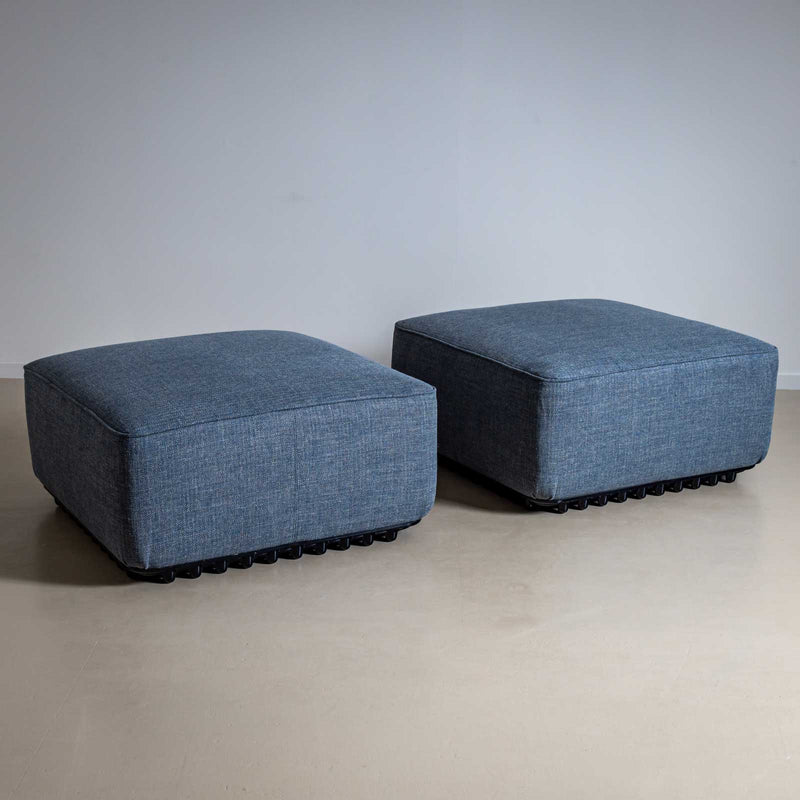 A pair of Trico ottomans from the Trico series by Ammannati & Vitelli for Brunati Italia, 1970s