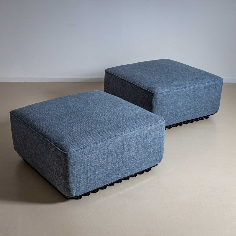 A pair of Trico ottomans from the Trico series by Ammannati & Vitelli for Brunati Italia, 1970s