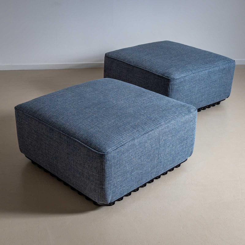 A pair of Trico ottomans from the Trico series by Ammannati & Vitelli for Brunati Italia, 1970s