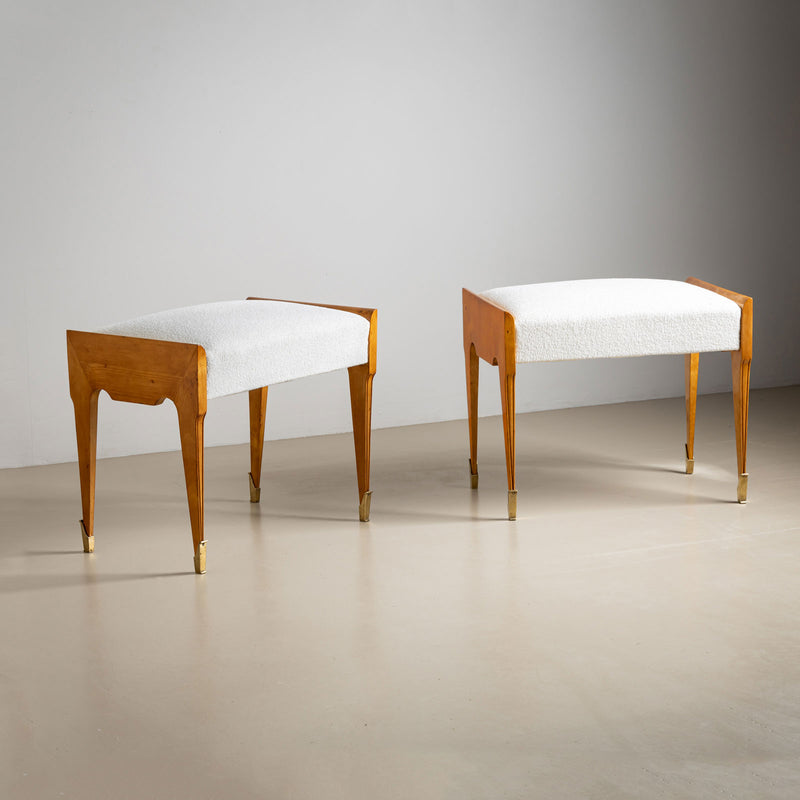 Pair of Italian Mid-Century Stools, 20th Century