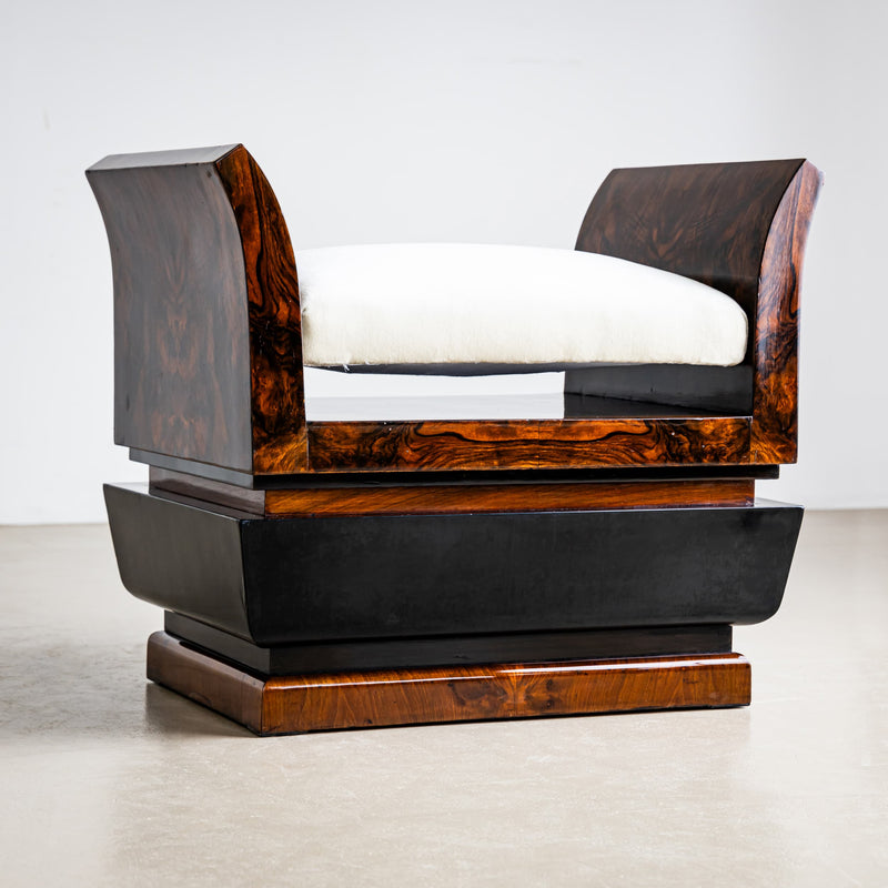 Pair of Sculptural Art Deco Stools, circa 1920