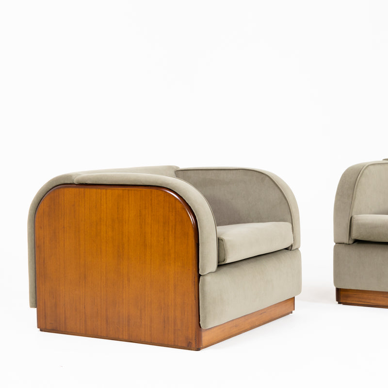 Modernist Lounge Chairs, probably Italy 1940s