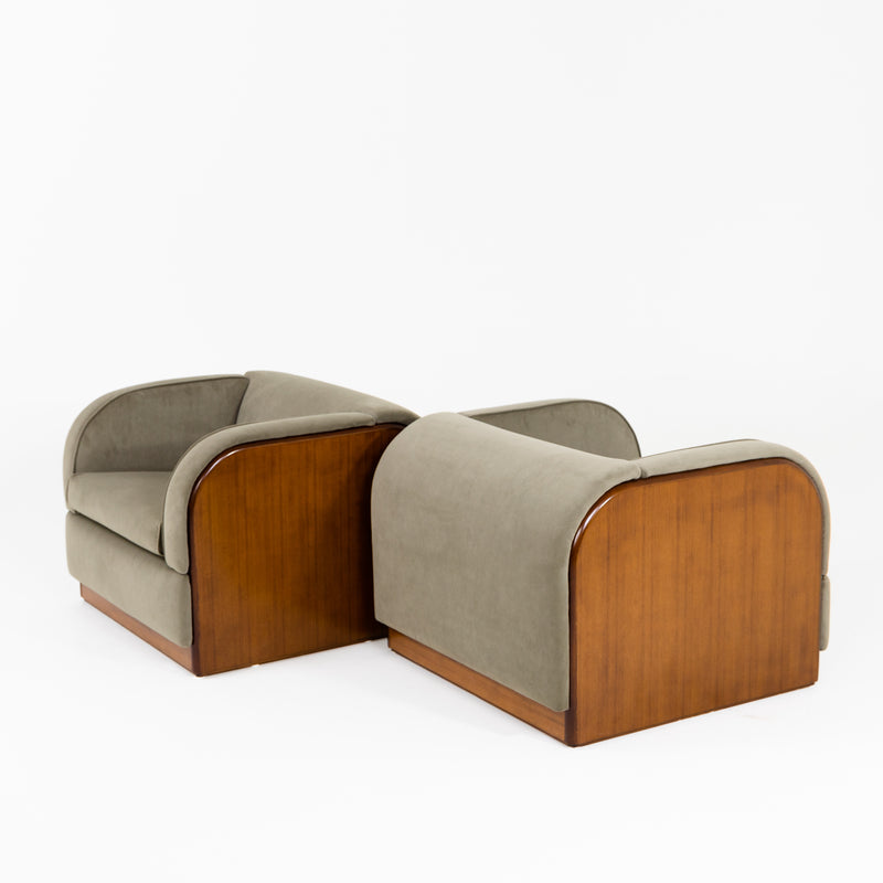 Modernist Lounge Chairs, probably Italy 1940s