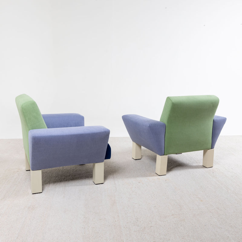 Pair of lounge chairs, model "Westside" by Ettore Sottsass for Knoll, Italy 1982