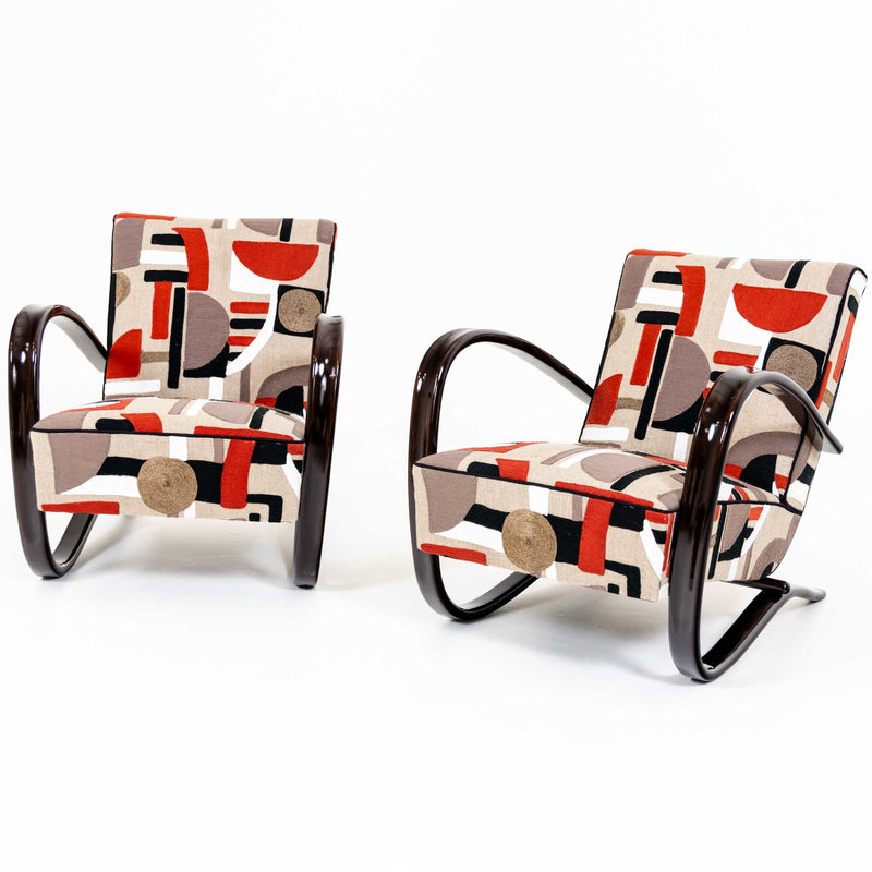 Pair of Art Deco Armchairs by Jindrich Halabala
