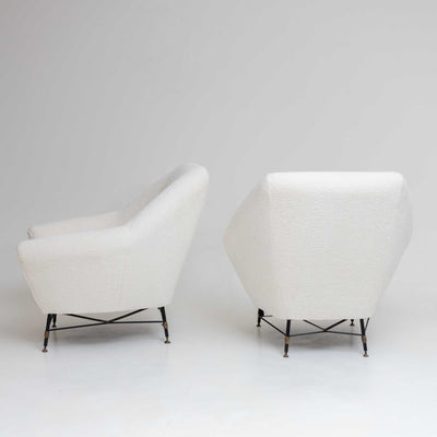 Pair of Lounge Chairs, attr. to Andrea Bozzi, Italy 1940s
