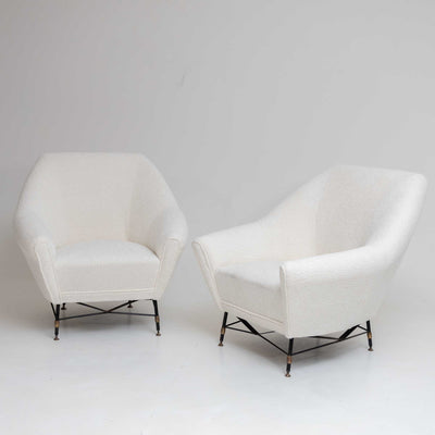 Pair of Lounge Chairs, attr. to Andrea Bozzi, Italy 1940s