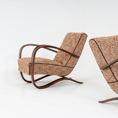Pair of H-269 Lounge Chairs by Jindřich Halabala, Czech Republic 1930s