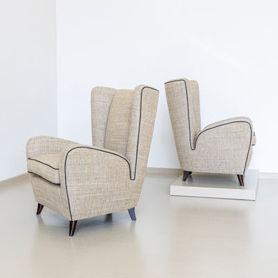 Pair of Lounge Chairs in the style of Paolo Buffa, Italy 1940s