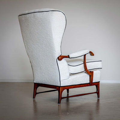 Pair of Wingback Armchairs, attr. to Paolo Buffa, Italy 1950s