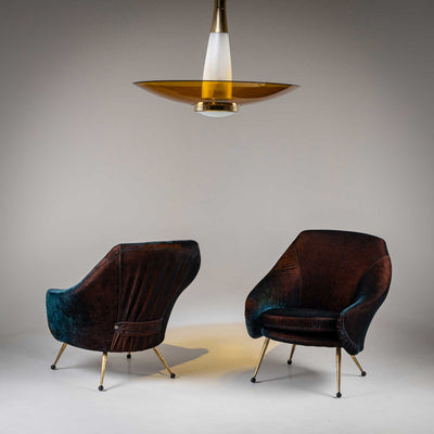 Pair of 'Martingala' Lounge Chairs by Marco Zanuso for Arflex, Italy, c. 1954