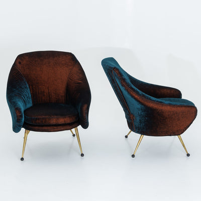 Pair of 'Martingala' Lounge Chairs by Marco Zanuso for Arflex, Italy, c. 1954