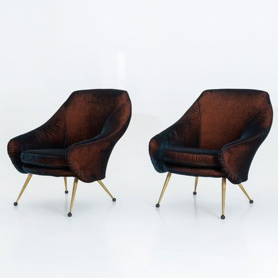 Pair of 'Martingala' Lounge Chairs by Marco Zanuso for Arflex, Italy, c. 1954