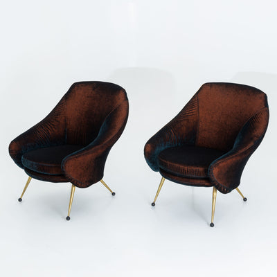 Pair of 'Martingala' Lounge Chairs by Marco Zanuso for Arflex, Italy, c. 1954