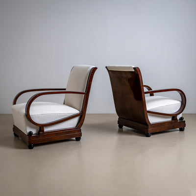 Pair of Art Deco Armchairs, Italy, 1920s