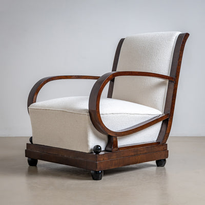 Pair of Art Deco Armchairs, Italy, 1920s