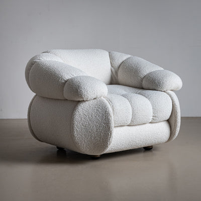 Pair of White Lounge Chairs by Adriano Piazzesi, Italy, 1970s