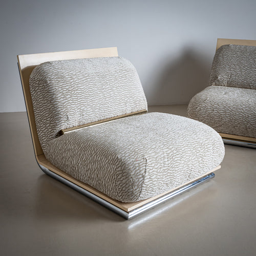 Pair of Modular Lounge Chairs, Italy, 1970s