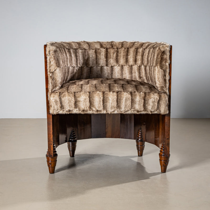 Pair of Art Deco Armchairs, attributed to Osvaldo Borsani, Italy, 1940s
