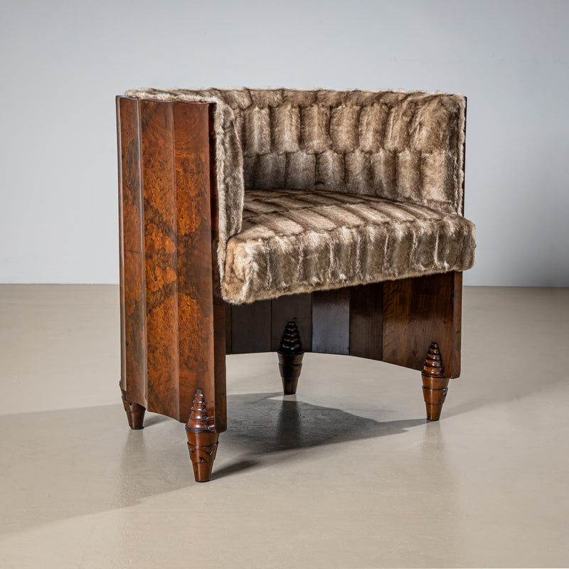 Pair of Art Deco Armchairs, attributed to Osvaldo Borsani, Italy, 1940s