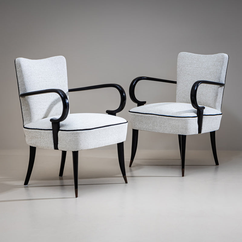 Pair of Armchairs, possibly Italy, 1940s
